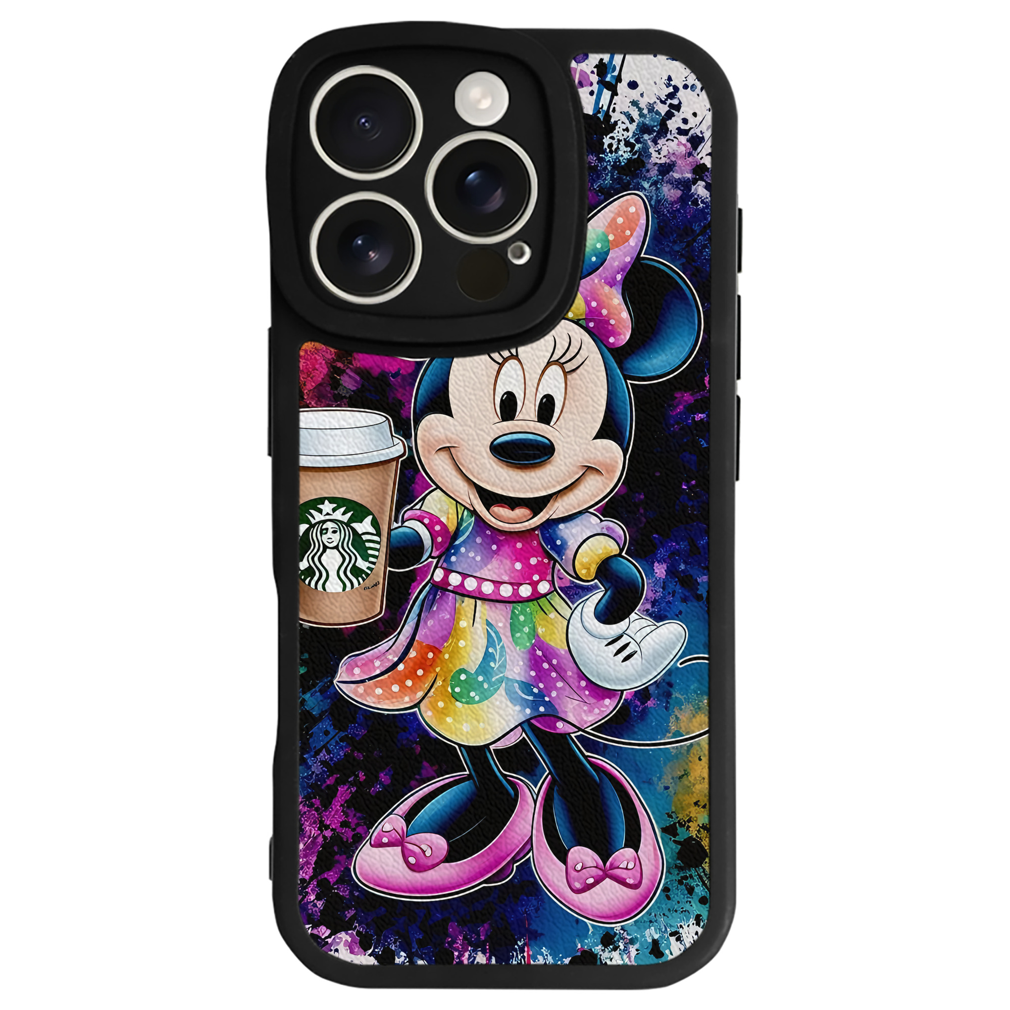 （画像用） ミッキーマウス Mickey Mouse 【iPhone 16シリーズ対応】シリコンスマホケース（レザー調） 材質：シリコン